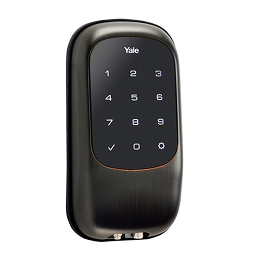 Yale® YRD120ZW0BP Real Living™ Key Free Touchscreen Deadbolt T1L W/ Z ...