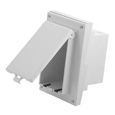 Arlington™ Dbvr141w Weatherproof In Box™ Siding Profile Adapter Plate 